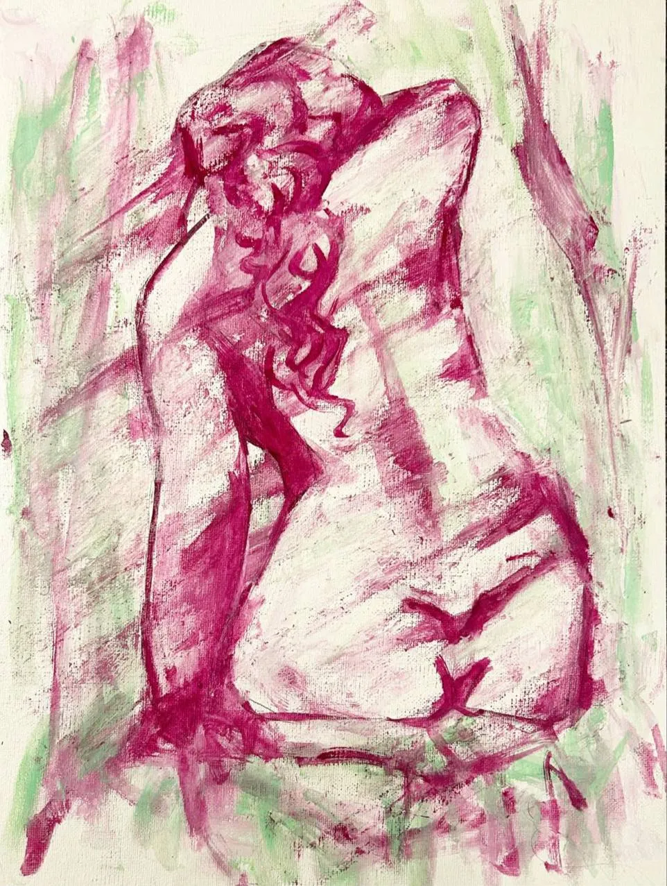 Gesichtslos — Acryl auf Malplatte
